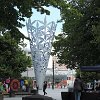 Downtown park. The Chalice celebrates the new millennium and the 150th anniversary of the founding of Christchurch and Caterbury.